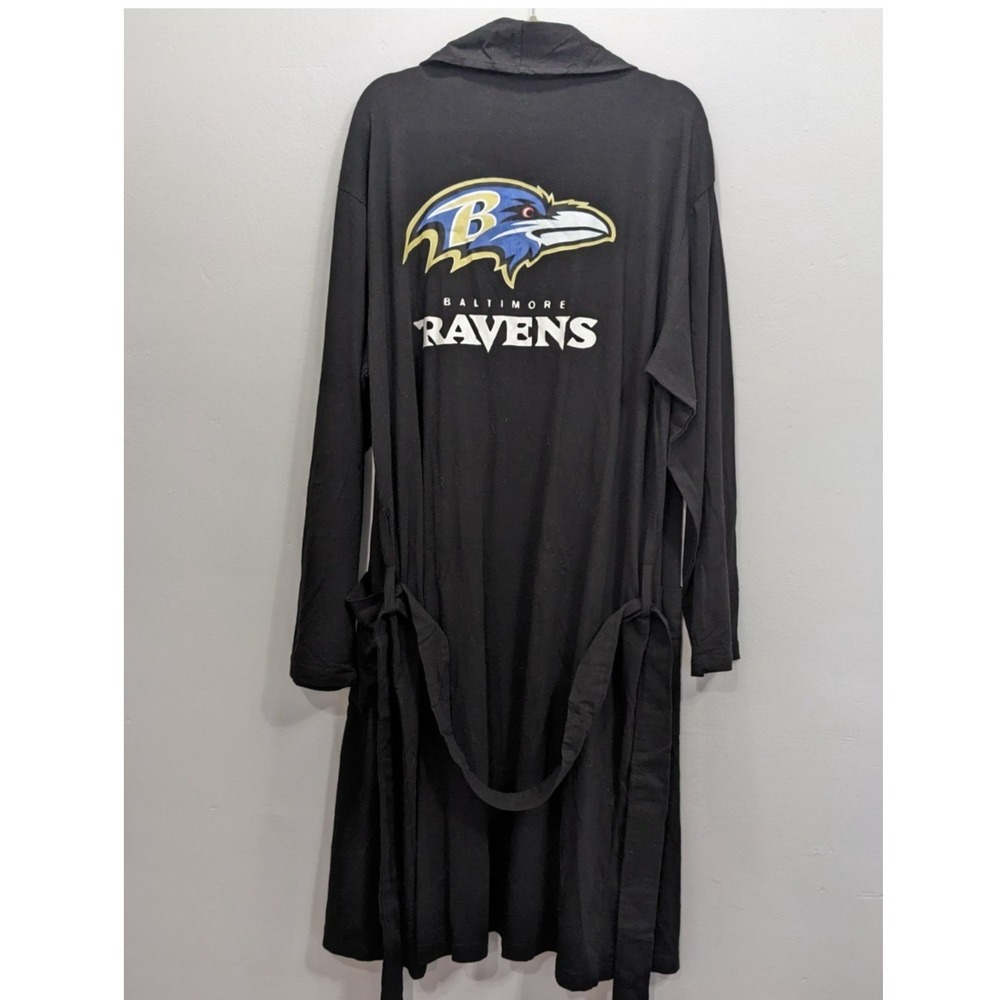 Baltimore Ravens 100% Cotton Robe One Size Adult Unisex Black Football Sports